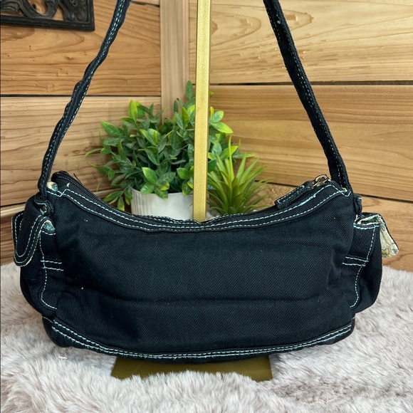 Vintage Levi’s Y2K Red Tab Denim Utility Bag - Multi-Pocket Grommet Shoulder Bag - Picture 3 of 9